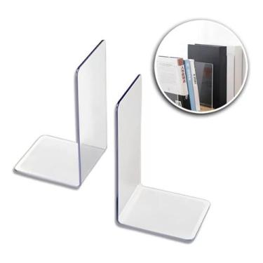 Imagem de Aparador De Livros Suporte Organizador Bibliocanto Par Waleu - MAXCRIL