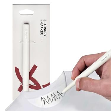 Imagem de KEARING Marcador de roupa EFM10, marcador permanente de tecido, preto, 1,00 mm, fórmula à base de água, sem manchas, lavável após 30 minutos