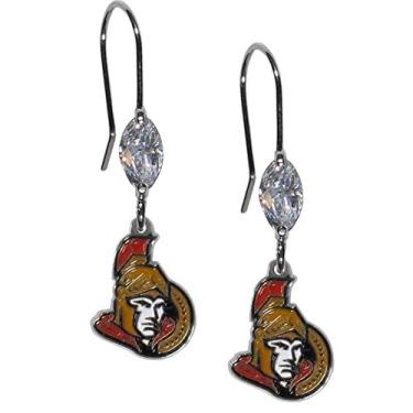 Imagem de NHL Siskiyou Sports Brincos femininos de cristal Chicago Blackhawks tamanho único cor do time