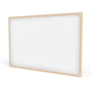 Imagem de Quadro Branco Uv Moldura Mdf Revestido Carvalho Soft STALO, 40x30
