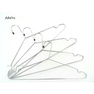 Imagem de Cabide Tintureiro Adulto Cromado Simples 3.2mm 100 Unds - Arte Prima d