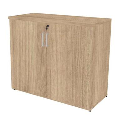 Imagem de Armário de Escritório KitCubos 2 PT Carvalho Mel 75 cm - Bramov