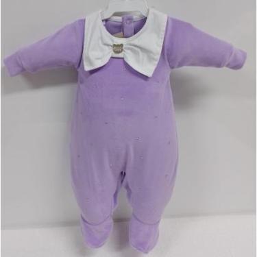 Imagem de Macacão Plush Luxo Bebê Menina Inverno Lessa Kids Rf B9063-Feminino