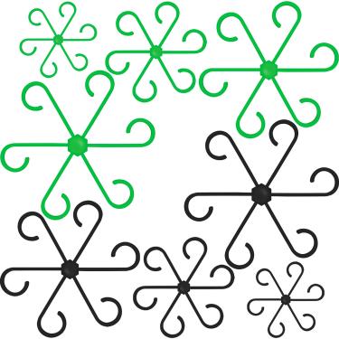 Imagem de STSTR 8 peças de suporte de caule de planta, 4 tamanhos de suportes de caule de plantas de escalada, gancho de haste de treliça de flores reutilizável de plástico acessórios de crescimento para