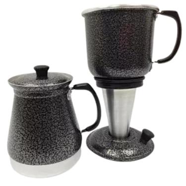 Imagem de Cafeteira Italiana Preto craqueado 1500ml Em Aluminio 29cm