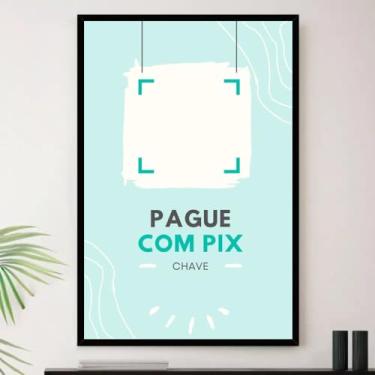 Imagem de Genérico, Quadro Para Pagamento Pix Chave Decorativo A4 23x33cm