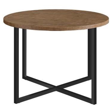 Imagem de Mesa De Centro Redonda Média Volpi 27857 Vermont Base Preta - Artesano