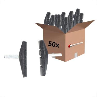 Imagem de Kit 50 Par Pares Sapata Pastilhas De Freio Shiver V-Brake 65Mm Bicicleta Aro 26 29 