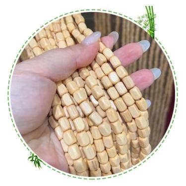 Imagem de Cortina de contas de madeira para entrada ou divisória Cortinas de contas de bambu natural feitas à mão com 120 fios, ideal para quarto, cozinha, pátio, varanda, tela suspensa com contas de cordão (80