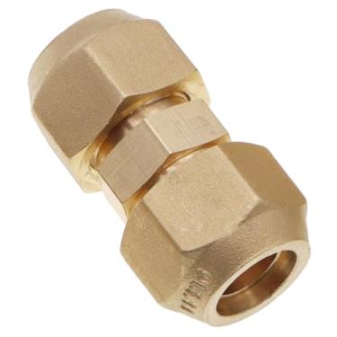 Imagem de Extensão de tubo de cobre de ar condicionado para junta conector duplo conexão intermediária cabeça livre de cabeça de soldagem tubo de cobre diâmetro 6-19 mm porca flare (5/8" (15,58 mm) tubo de