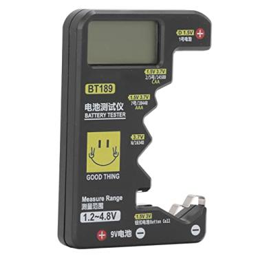 Imagem de Testador de Bateria Digital Grande Tela LCD LCD Detector de Capacidade de Bateria N D C AA AAA Button Cell Preto