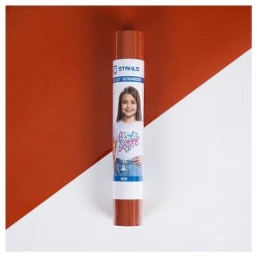 Imagem de Stahls' Vinil De Transferência Térmica Htv Ultraweed Com Corte Cad-Cut 29 Cm Largura, Compatível Cortadores Profissionais E Artesanais. Fácil Cortar Remover Ervas Daninhas. (Laranja Texas, Rolo 90 C