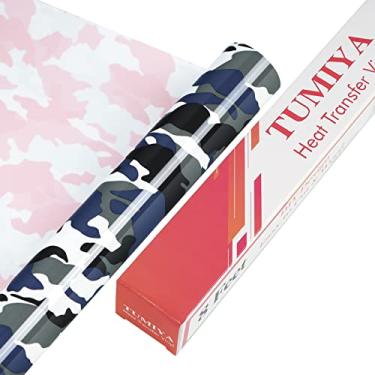 Imagem de TUMIYA Rolos De Vinil Htv Com Transferência Térmica Cinza Camuflado, 30,5 Cm X 2,4 M, Para Camiseta, Estampa Camuflada, Prensa Pu Elástica, Design Faça Você Mesmo, Fácil Cortar E Remover