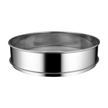 Imagem de Ioensy Peneira de farinha de aço inoxidável para assar, pães, utensílios de cozinha reutilizáveis, criativos, profissionais, redondos e resistentes, 30cm