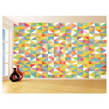 Imagem de Papel De Parede Geométrico Triângulos Abstrato 3,5M Gmt78 - Você Decor