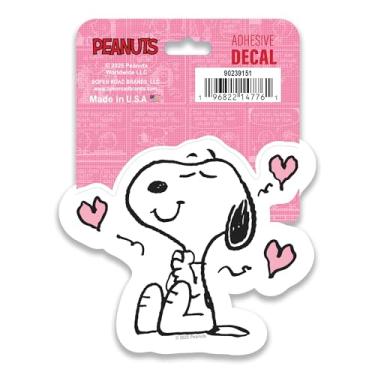 Imagem de Adesivo de vinil Peanuts Snoopy Floating Hearts - Adesivo Sweet Snoopy para laptops, garrafas ou fichários