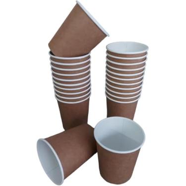 Imagem de Copos de Papel Kraft Biodegradável Descartáveis Térmicos - 150ml - para Café, Eventos, Restaurantes e Bares (100)