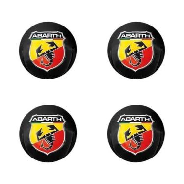 Imagem de Emblemas De Cobertura Central De Roda De Carro 60mm, 4 Peças, Adesivos