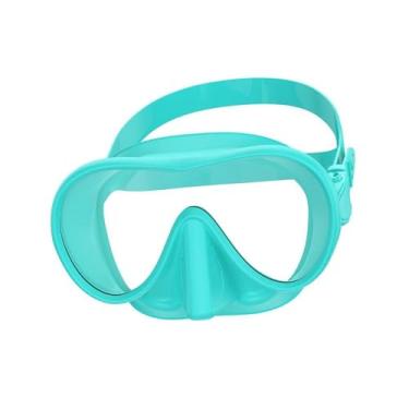 Imagem de YIJU Máscara de mergulho com snorkel, óculos antiembaçantes, máscara de natação com proteção nasal para entusiastas de atividades ao ar livre, Verde