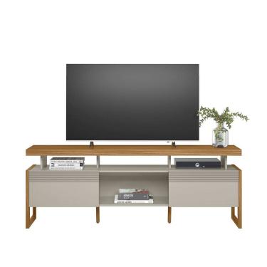 Imagem de Rack Stella para tv até 70 Polegadas Nature e Off White com 180x0,66 Polegadas EdeCasaMoveis