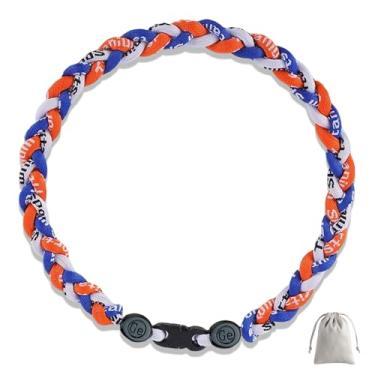 Imagem de Lmuwecno Colares de beisebol de 45,7 cm com três cordas trançadas, tornado, homens e mulheres, acessórios ideais para times de beisebol e entusiastas, 18.0, Nylon e silicone, Sem Pedra Preciosa