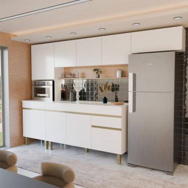 Imagem de Cozinha Completa Silvia 9 Portas 1 Gaveta Supremo/Freijó - Panorama Móveis