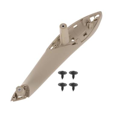 Imagem de Hihaha Tampa de acabamento do puxador do painel da porta do lado do passageiro traseiro direito para BMW Série 3 316 318 320 328 330 335 340 M3 2012-2018 Nº 51427281470 Bege ABS 1 peça