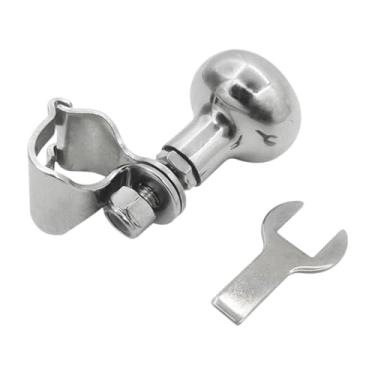 Imagem de JicSuXi Volante de barco, botão giratório, manopla elétrica, acessório, peça marinha, reforço auxiliar fácil de instalar para caminhão, veículo