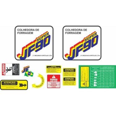 Imagem de Kit Adesivos Jf 90 Super Para Colhedora De Forragem - Spts