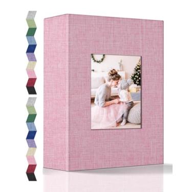 Imagem de popotop Álbum De Fotos 4X6 - 100 Álbuns Com Bolsos Verticais, Capa Linho Para Família, Casamento, Aniversário, Férias Bebê