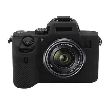 Imagem de Capa para câmera digital para Sony A7III/A7S3/A7RIII/A7SIII Proteção de borracha de silicone macia Capa protetora para câmera preta