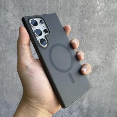 Imagem de MVVKKY para Samsung S24 FE Case Ultra Thin Mat Magnetic Charging Case Cover (para Samsung S24 FE/preto)