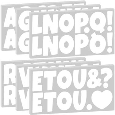 Imagem de Bemeol 360 peças, 30 folhas, quadro de avisos, 6 cm, adesivos autoadesivos para cartaz, sala de aula, escola, decoração de casa (branco)