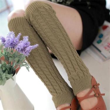Imagem de Aquecedores De Pernas Femininos Com Flor De Cânhamo, Outono Inverno, J