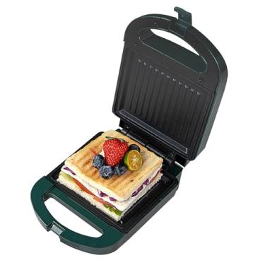 Imagem de Torradeira Sanduicheira | Sanduicheira Elétrica Para Queijo Grelhado - Chapas Antiaderentes Fáceis Limpar 650W Para Panini Waffle Torrada Cozinha Casa Pequeno-Almoço Hambúrgueres