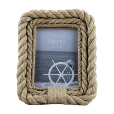 Imagem de Ioensy Porta-retratos de madeira prático estilo fazenda porta-retratos lembranças presentes para hotel café apartamento quarto mesa, Rectangular 4inch