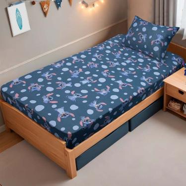 Imagem de Jogo de Cama Solteiro 2 Pçs Stitch Disney Kids 70% Algodão 30% Poliéster