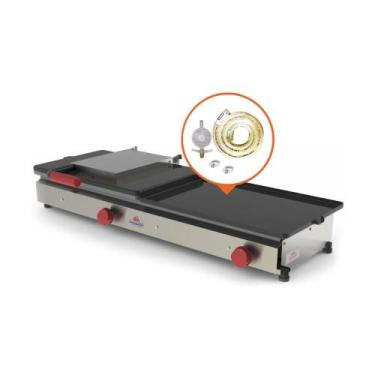 Imagem de Kit - Sanduicheira Dupla 1 Prensa Gigante Gás Pr-950gn + Kit Gás - Pro