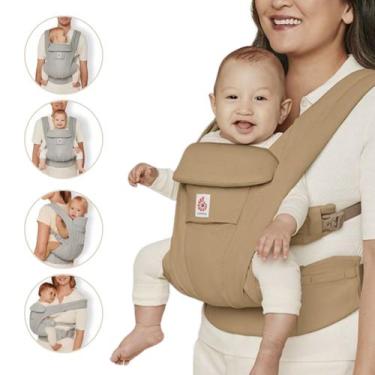 Imagem de Canguru Bebê 4 Posições Ergonômico Deluxe Cotton Ergobaby, Preto