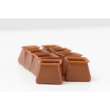 Imagem de Kit 8 Pezinho Quadrado Para Pé De Cadeira Silicone Protetor - Geoprote