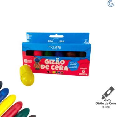 Imagem de Giz Cera 6 Cores Gizao Futuro