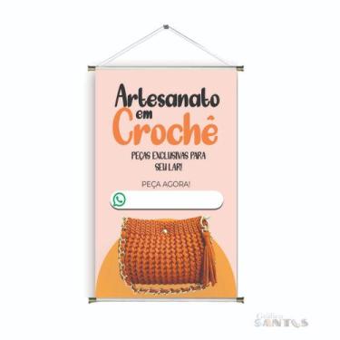 Imagem de Banner pronto Crochê BA 552 medida 45x70 cm arte Pronta