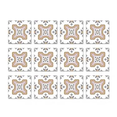 Imagem de VIRANDA Adesivos de azulejos autoadesivos removíveis de 12 folhas 15 x 15 cm para decoração de cozinha e banheiro