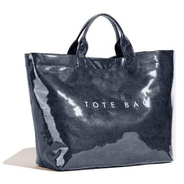 Imagem de Sacola BBIQI Sacola grande de PVC com impressão de letras para mulheres