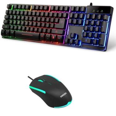 Imagem de Kit Gamer Teclado RGB, Mouse 1200 DPI Phillips - Skin Zabom