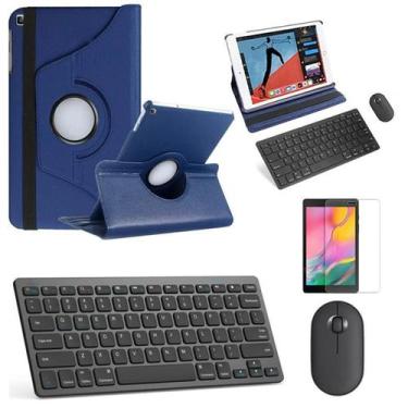Imagem de Kit Capa 360 Azul Escuro / Teclado e Mouse preto e Película para Galax