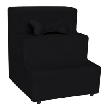 Imagem de degraus Escadinha para Pet 3 Degraus Gato e Cachorro + Brinde (PRETO)