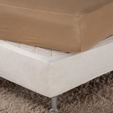 Imagem de Saia Box Fit Casal Capa para Cama Box com Elástico Malha 1 pç Lisa - A