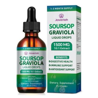 Imagem de Suplemento de extrato de folha de graviola Javeriah Soursop 60mL x2