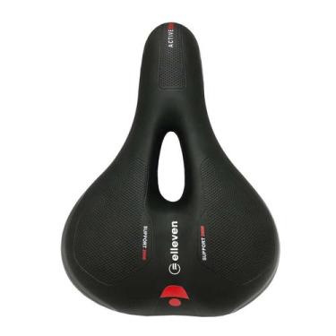 Imagem de Selim Largo Vazado Bicicleta Bike Comfort Gel Com 2 Molas - Elleven, P